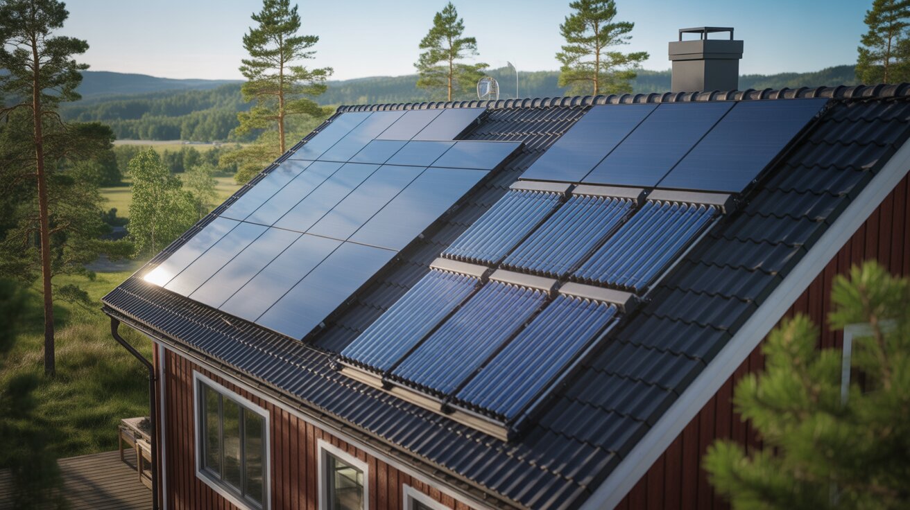 Installera solcellspaneler & solfångare